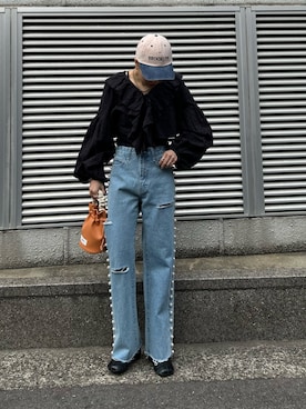 田原美波さん(レディース・158cm)の冬コーディネート