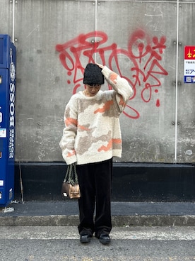 田原美波さん（レディース・158cm）の冬コーディネート