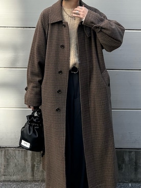 「CIAOPANIC（チャオパニック）のアイテム（その他アウター）」を使った、田原美波さん（レディース・158cm）の冬コーディネート