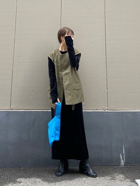 田原美波さん(レディース・158cm)の秋コーディネート