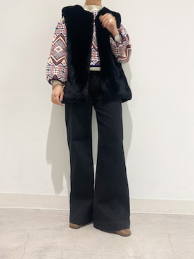 田原美波さん（レディース・158cm）の秋コーディネート