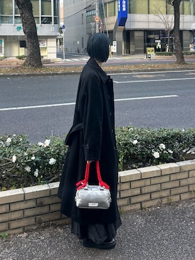 「CIAOPANIC（チャオパニック）のアイテム（その他アウター）」を使った、田原美波さん（レディース・158cm）の冬コーディネート