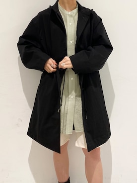 「CIAOPANIC（チャオパニック）のアイテム（モッズコート）」を使った、田原美波さん（レディース・158cm）の冬コーディネート
