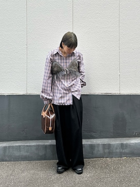 田原美波さん(レディース・158cm)の冬コーディネート