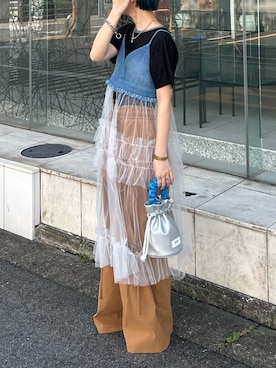 田原美波さん（レディース・158cm）の夏コーディネート