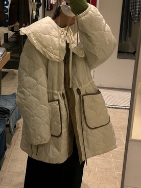 「CIAOPANIC（チャオパニック）のアイテム（その他アウター）」を使った、田原美波さん（レディース・158cm）の冬コーディネート
