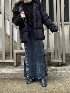 田原美波さん（レディース・158cm）の冬コーディネート
