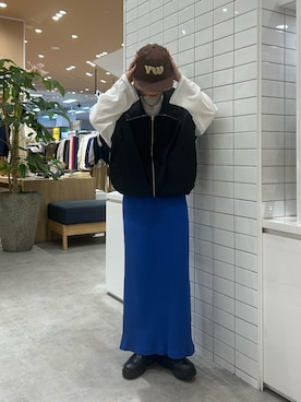 「ベストコーデ」｜「アイテム（キャップ）」を使った、田原美波さん（レディース・158cm）の春コーディネート