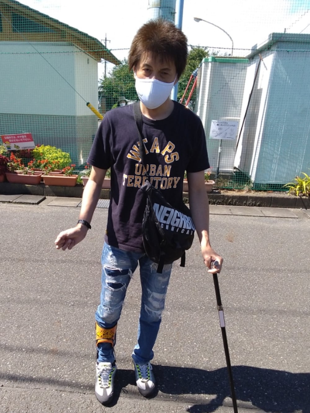 「ウォーキングスタイル」｜「WTAPSのダブルタップス（マスク、ホワイト系）」を使った、🤘hiroyuki🤘さん（メンズ・181cm）の秋コーディネートの1枚目の写真