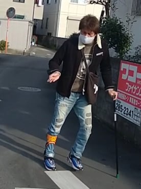 「ウォーキングスタイル」｜「アイテム（ブルゾン）」を使った、🤘hiroyuki🤘さん（メンズ・181cm）の冬コーディネート