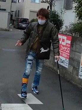 「ウォーキングスタイル」｜「アイテム（ダウンジャケット/コート）」を使った、🤘hiroyuki🤘さん（メンズ・181cm）の冬コーディネート