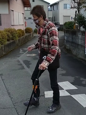 「A BATHING APE（アベイシングエイプ）のアイテム（その他アウター）」を使った、🤘hiroyuki🤘さん（メンズ・181cm）の冬コーディネート