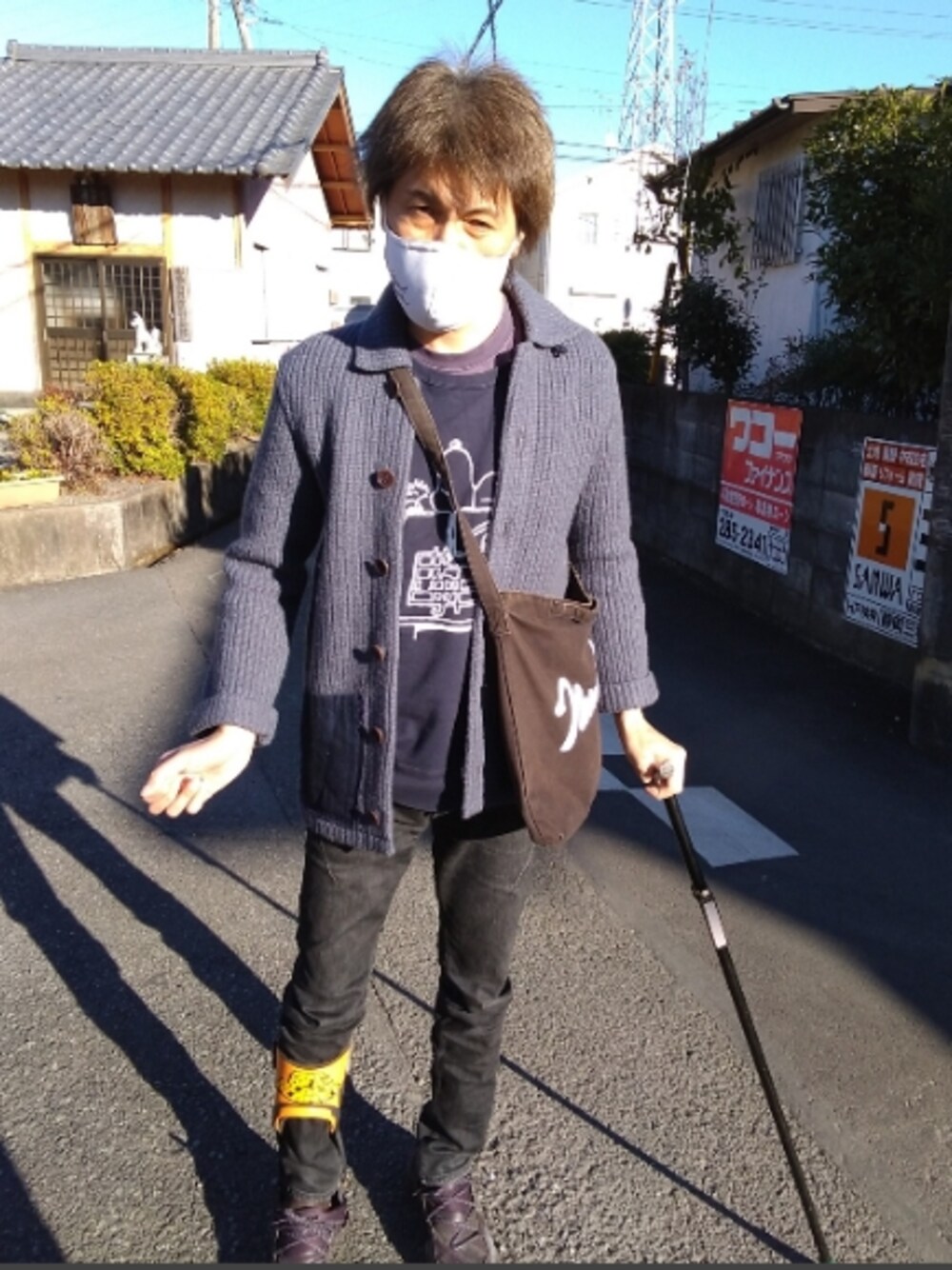 「ウォーキングスタイル」｜「WTAPSのダブルタップス（マスク、ホワイト系）」を使った、🤘hiroyuki🤘さん（メンズ・181cm）の冬コーディネートの1枚目の写真