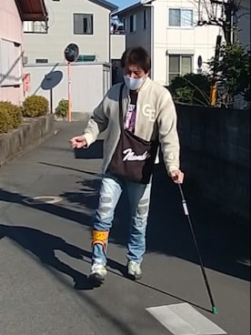 「ウォーキングスタイル」｜「アイテム（スタジャン）」を使った、🤘hiroyuki🤘さん（メンズ・181cm）の冬コーディネート
