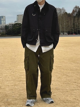 「ほめられ本命コーデ」｜「アイテム（カバーオール）」を使った、はしさん（メンズ・163cm）の冬コーディネート
