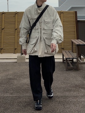 「アイテム（その他アウター）」を使った、はしさん（メンズ・163cm）の秋コーディネート