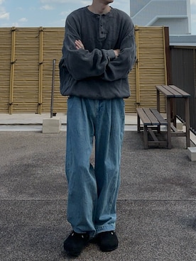 「秋服」｜「アイテム（サンダル）」を使った、はしさん（メンズ・163cm）の秋コーディネート