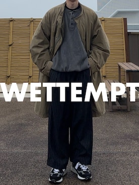 「アイテム（モッズコート）」を使った、はしさん（メンズ・163cm）の秋コーディネート