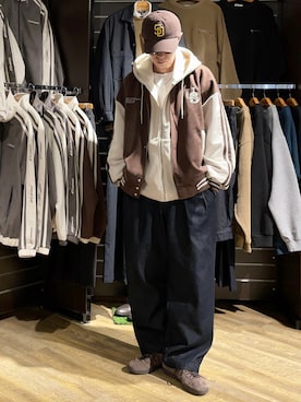 「アイテム（スタジャン）」を使った、kazu.さん（メンズ・173cm）の秋コーディネート