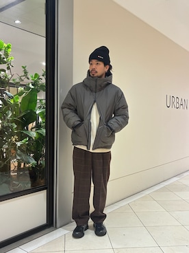 「アイテム（帽子）」を使った、あべちゃんさん（メンズ・175cm）の秋コーディネート