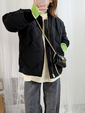 「アイテム（ダウンジャケット/コート）」を使った、yu.さん（レディース・165cm・30代）の冬コーディネート
