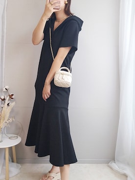 「AS KNOW AS PINKY（アズノゥアズピンキー）のアイテム（サンダル）」を使った、yu.さん（レディース・165cm）の夏コーディネート