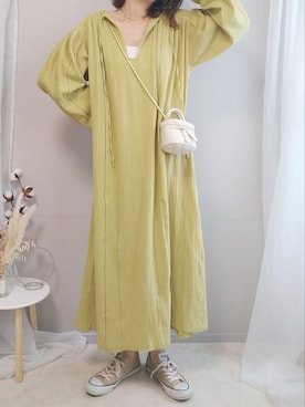 「Lamoa（ラモア）のアイテム」を使った、yu.さん（レディース・165cm）の夏コーディネート