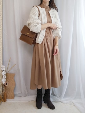 「rectangle（レクタングル）のアイテム（シャツワンピース）」を使った、yu.さん（レディース・165cm）の秋コーディネート