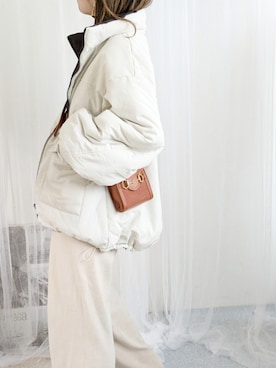 「アイテム（ブルゾン）」を使った、yu.さん（レディース・165cm・30代）の冬コーディネート