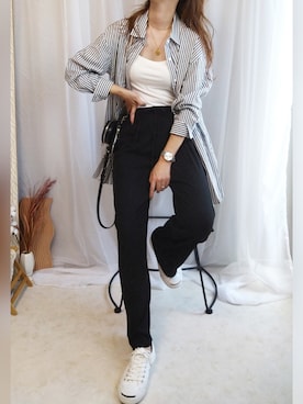 「at12:03（アットイチニーゼロサン）のアイテム」を使った、yu.さん（レディース・165cm）の夏コーディネート