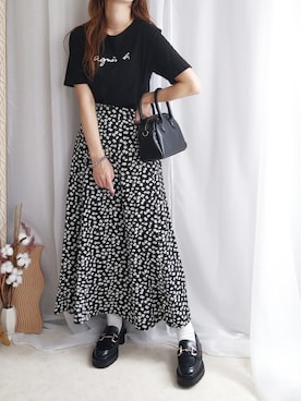 「H&M（エイチ・アンド・エム）のアイテム（ローファー）」を使った、yu.さん（レディース・165cm）の秋コーディネート