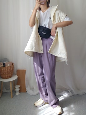 「notch.（ノッチ）のアイテム（ダウンジャケット/コート）」を使った、yu.さん（レディース・165cm）の秋コーディネート