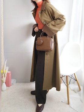 「tukn.（トゥクン）のアイテム（バッグ）」を使った、yu.さん（レディース・165cm）の冬コーディネート