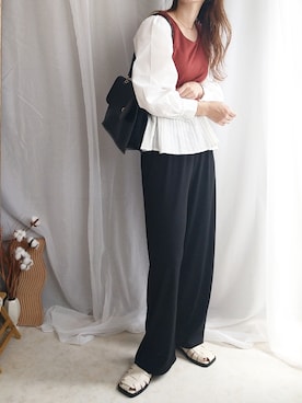 「at12:03（アットイチニーゼロサン）のアイテム」を使った、yu.さん（レディース・165cm）の夏コーディネート