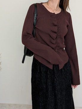 「GeeRA（ジーラ）のアイテム」を使った、yu.さん（レディース・165cm）の秋コーディネート