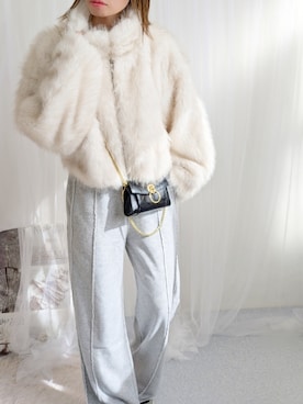 「アイテム（ブルゾン）」を使った、yu.さん（レディース・165cm）の秋コーディネート