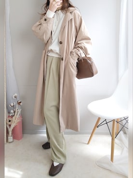 「tukn.（トゥクン）のアイテム（バッグ）」を使った、yu.さん（レディース・165cm）の冬コーディネート