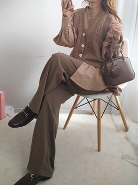 「tukn.（トゥクン）のアイテム（バッグ）」を使った、yu.さん（レディース・165cm）の冬コーディネート