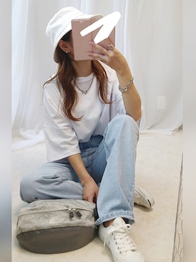 「at12:03（アットイチニーゼロサン）のアイテム」を使った、yu.さん（レディース・165cm）の夏コーディネート