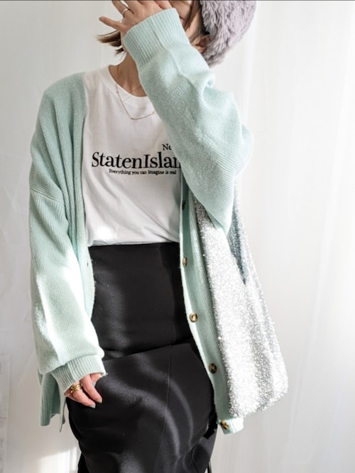 セール】オーバーサイズ Vネック ニットカーディガン（カーディガン