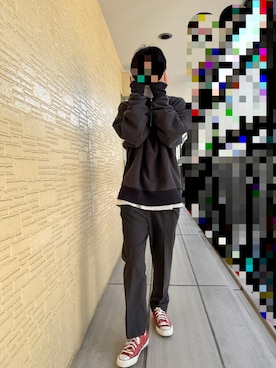 「BEAMS（ビームス）のアイテム（スラックス）」を使った、Kさん（メンズ・168cm）の春コーディネート