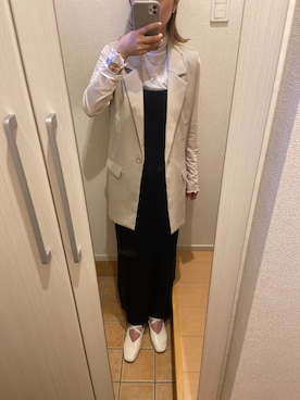 「Honeys（ハニーズ）のアイテム（ベスト）」を使った、n.wさん（レディース・155cm）の夏コーディネート