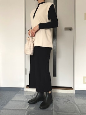 「Handmade（ハンドメイド）のアイテム（ピアス（両耳用））」を使った、あやさん（レディース・158cm）の秋コーディネート