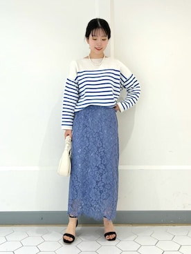 「TRICOTS JEAN MARC」｜uniさん（レディース・156cm）の春コーディネート