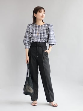 「La TOTALITE（ラトータリテ）のアイテム」を使った、uniさん（レディース・156cm）の夏コーディネート