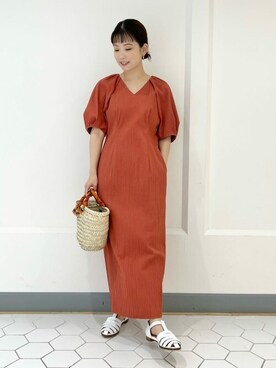 「La TOTALITE（ラトータリテ）のアイテム（ワンピース）」を使った、uniさん（レディース・156cm）の夏コーディネート