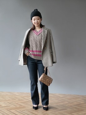 「La TOTALITE（ラトータリテ）のアイテム」を使った、uniさん（レディース・156cm）の秋コーディネート