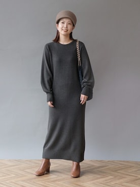 「La TOTALITE（ラトータリテ）のアイテム（ワンピース）」を使った、uniさん（レディース・156cm）の秋コーディネート