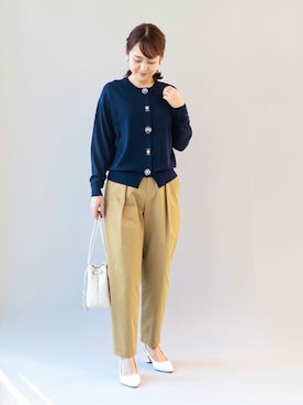 「ビジューニット」｜uniさん（レディース・160cm）の冬コーディネート