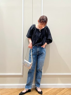 「La TOTALITE（ラトータリテ）のアイテム（シャツ/ブラウス）」を使った、uniさん（レディース・160cm）の夏コーディネート